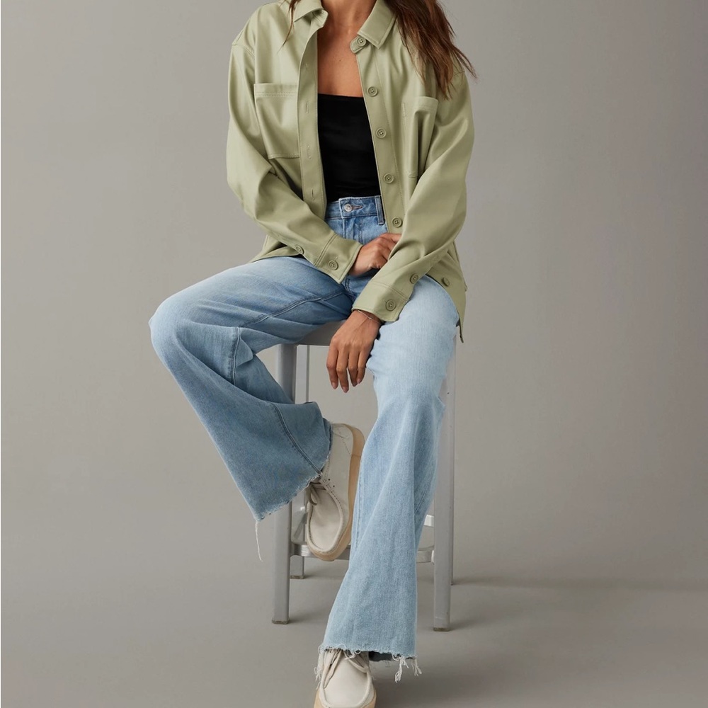American Eagle Outfitters Oversized Vegan Leather Shacket